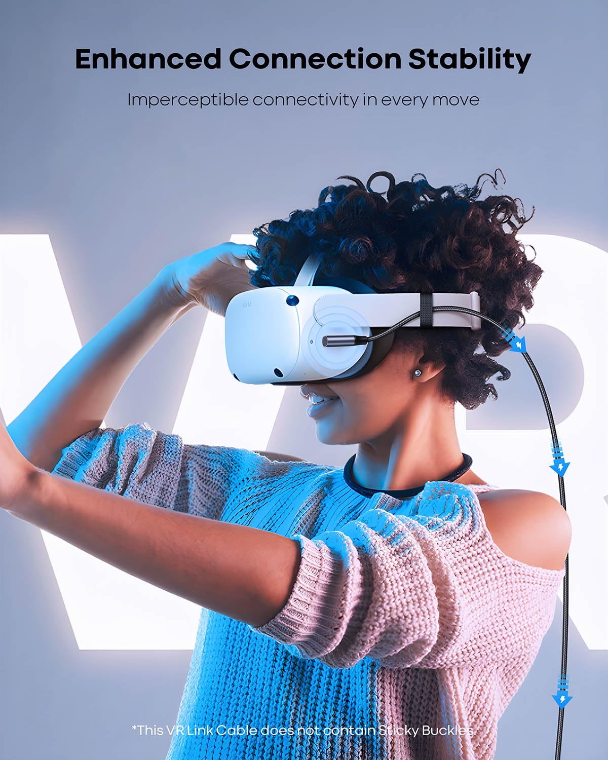 VR Streaming Link Cable Compatible for Oculus Quest 