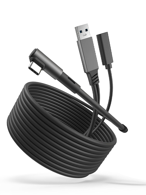 Design Link Cable Compatible with Meta Quest 3s Quest 3 Quest 2/Pro/Pico 4 Accessories and PC/Steam VR
