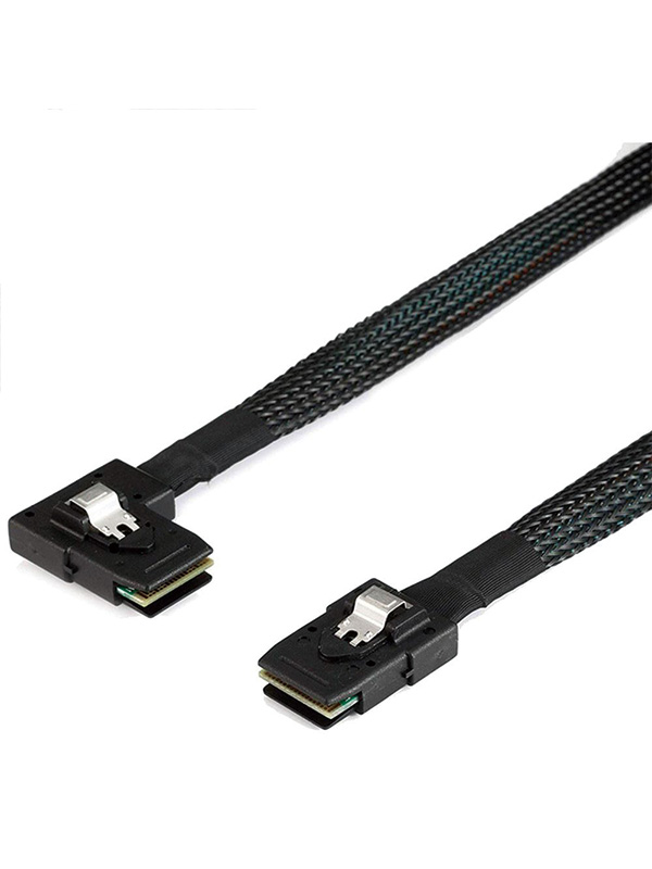 Mini SAS SFF-8643 to Mini SAS 36Pin SFF-8087 Left Angle Cable