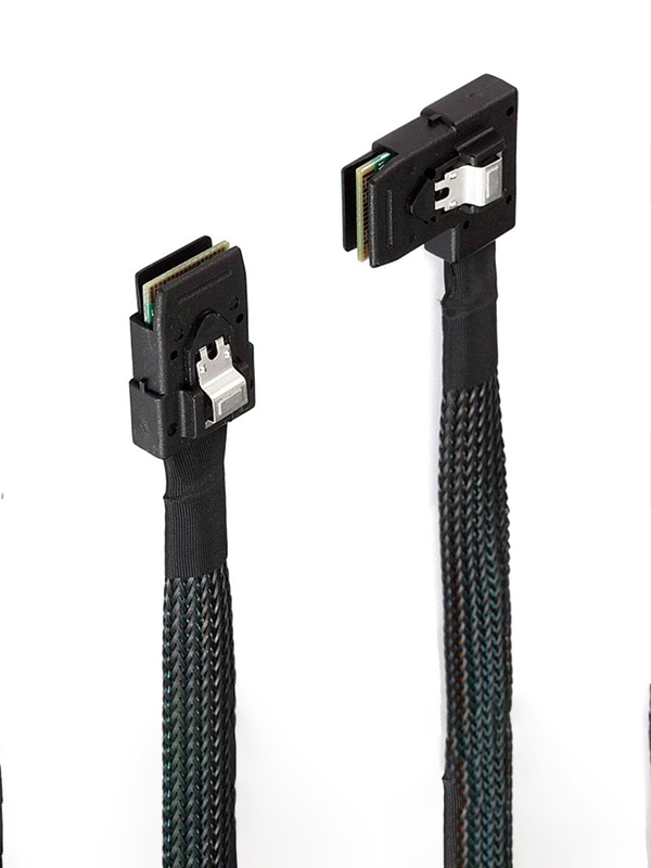 Mini SAS SFF-8643 to Mini SAS 36Pin SFF-8087 Left Angle Cable 