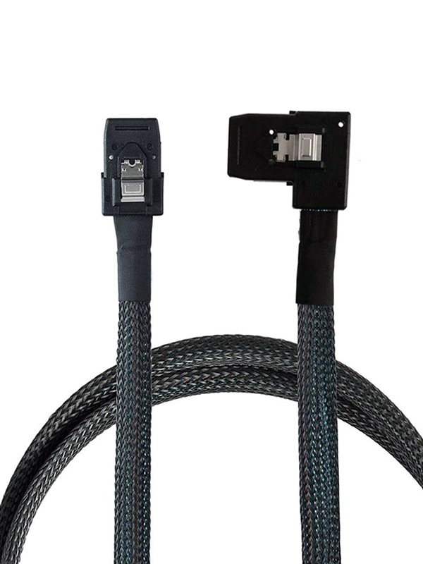 Mini SAS SFF-8643 to Mini SAS 36Pin SFF-8087 Left Angle Cable 