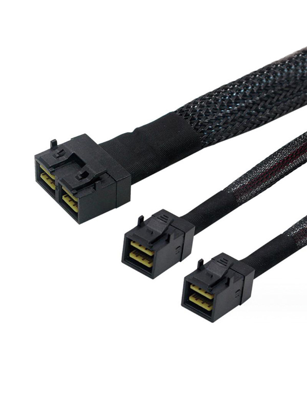 HD Mini SAS SFF-8643 8i to 2x SFF-8643 4i Cable