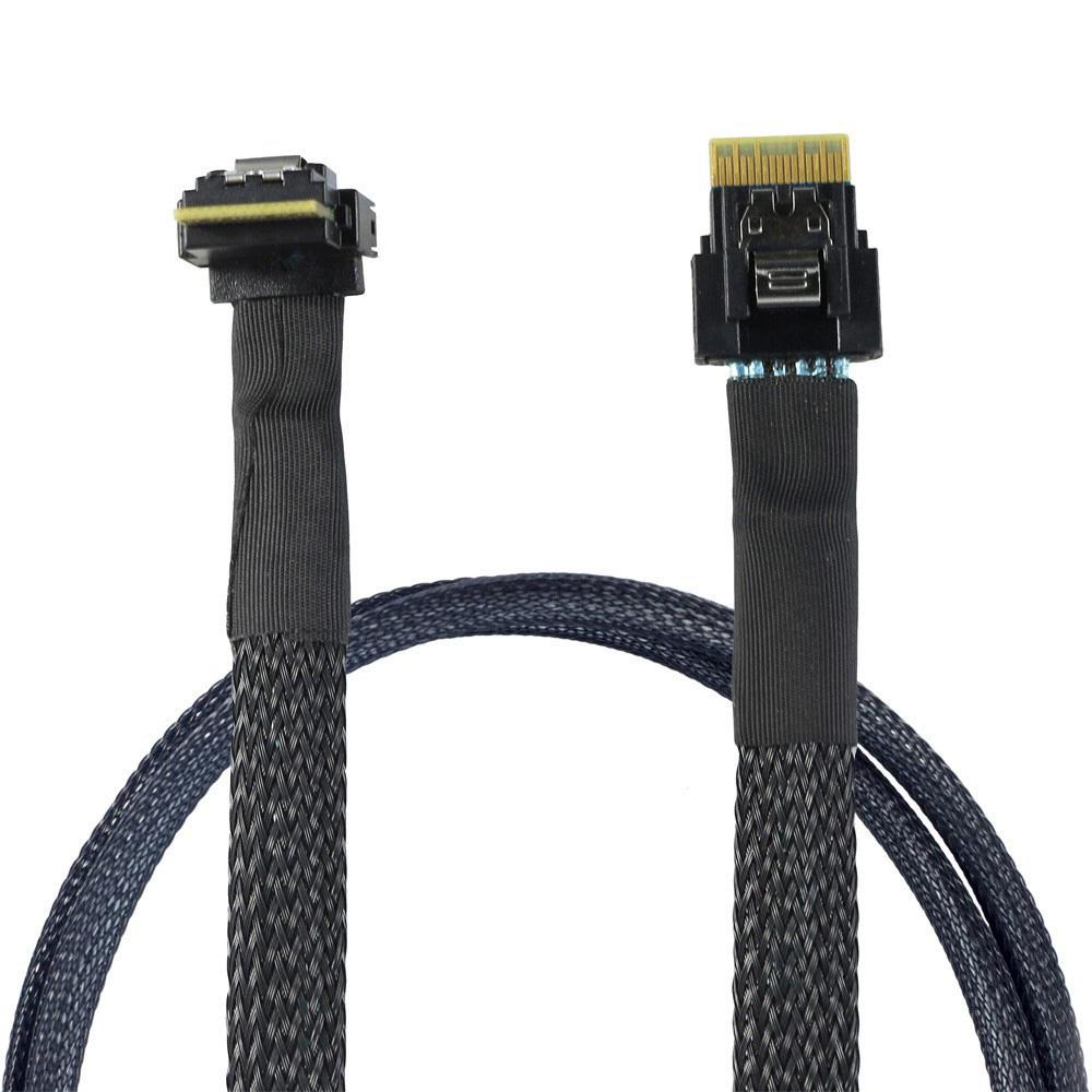 24G Internal SlimSAS SFF-8654 4i to SFF-8654 4i SAS 4.0 Cable 