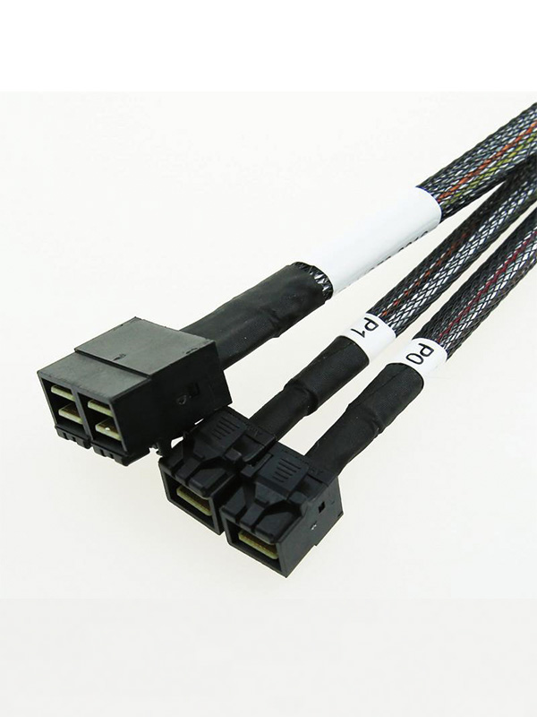 HD Mini SAS SFF-8643 8i to 2x SFF-8643 4i Cable