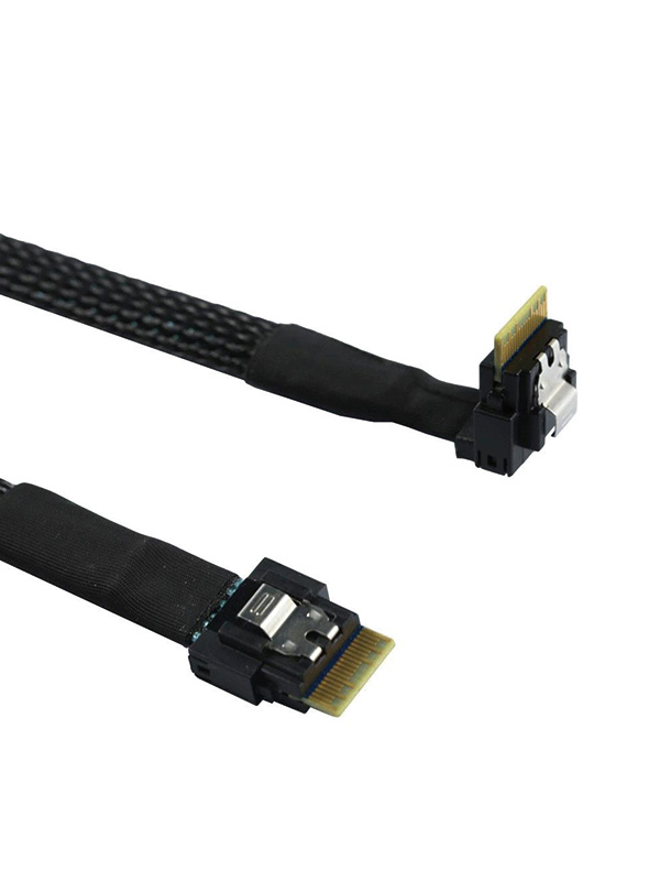 24G Internal SlimSAS SFF-8654 4i to SFF-8654 4i SAS 4.0 Cable 