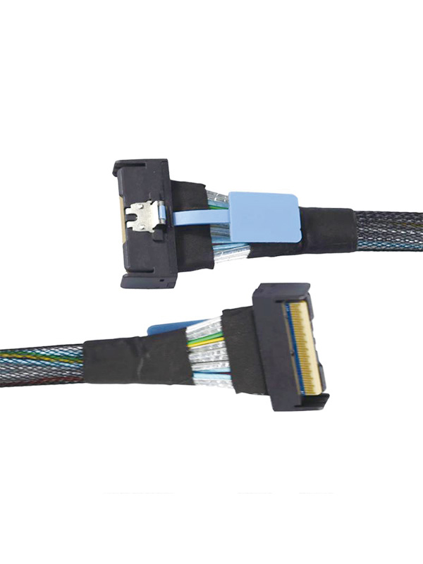 MCIO 8i Slimline SAS to 2 Ports SFF-8654 4i Cable 