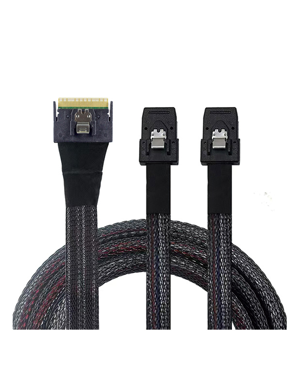 SlimSAS SFF-8654 8I 74P To 2 Ports SAS SFF-8087 server connection cable 