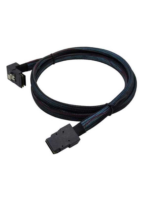 Ultra Slim Left Angled 90 Degree Mini SAS 36 Pin SFF-8087 to 8087 Data RAID Cable 