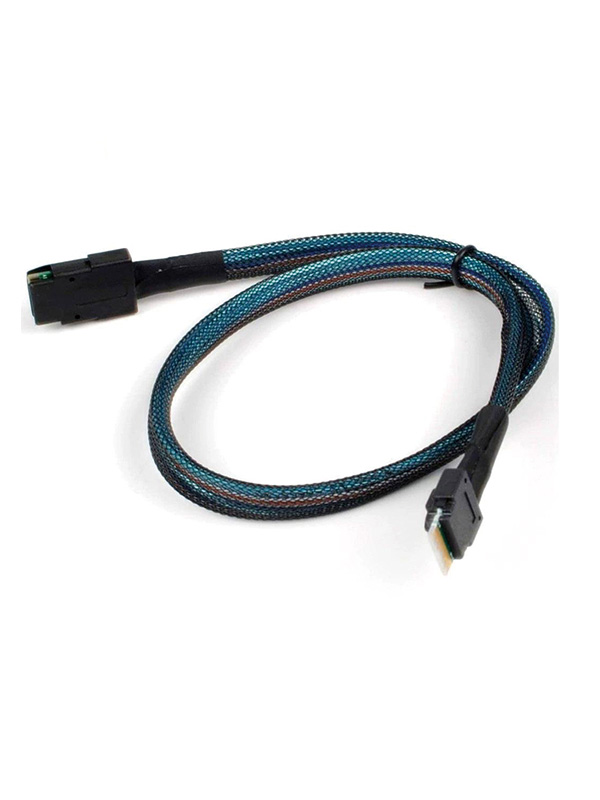 Slim Line SAS 4.0 SFF-8654 4i 38 Pin Host to Mini SAS 4i SFF-8087 36 Pin Target Cable  