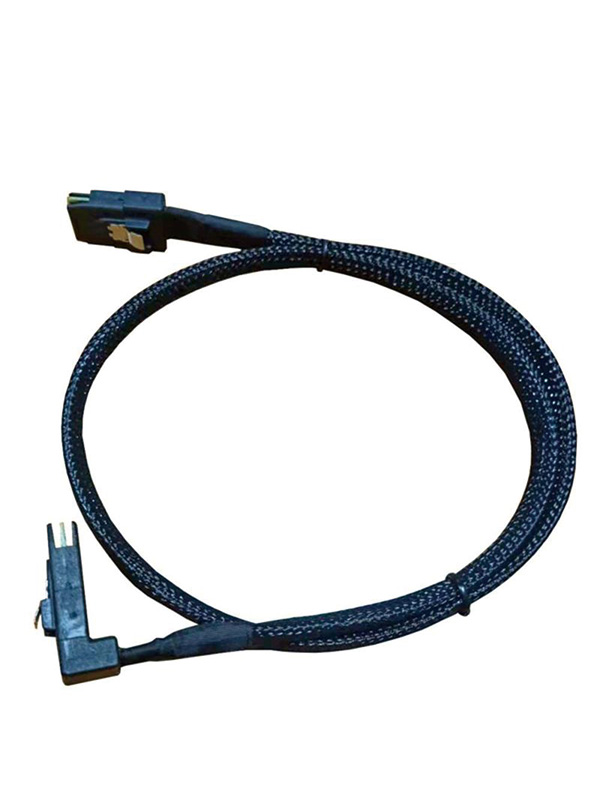 Ultra Slim Left Angled 90 Degree Mini SAS 36 Pin SFF-8087 to 8087 Data RAID Cable 