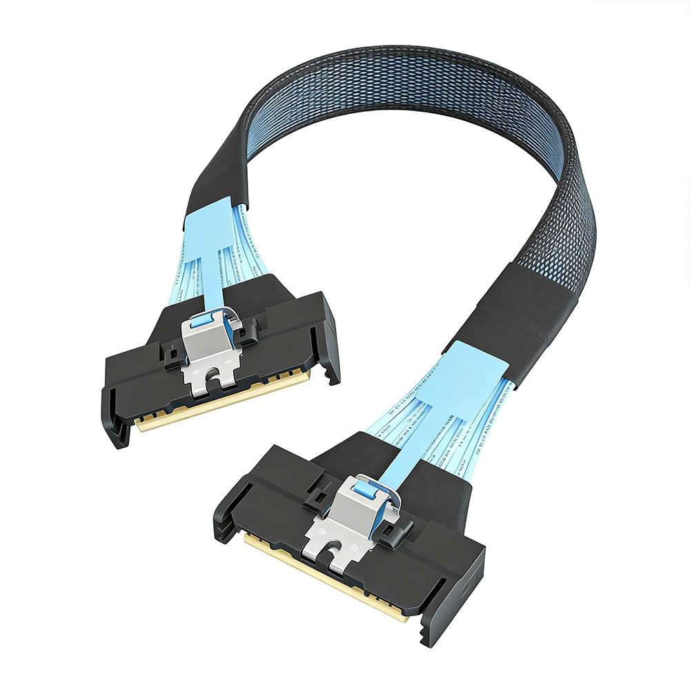 PCIe Gen5 MCIO x8 to MCIO x8 Cable 