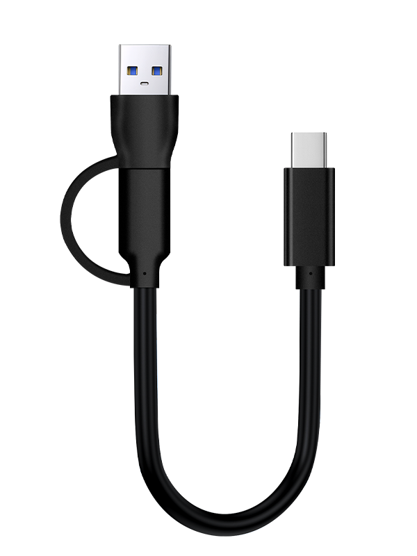 2 in 1 USB3.2 Gen1 Type C Cable 10Gbps 