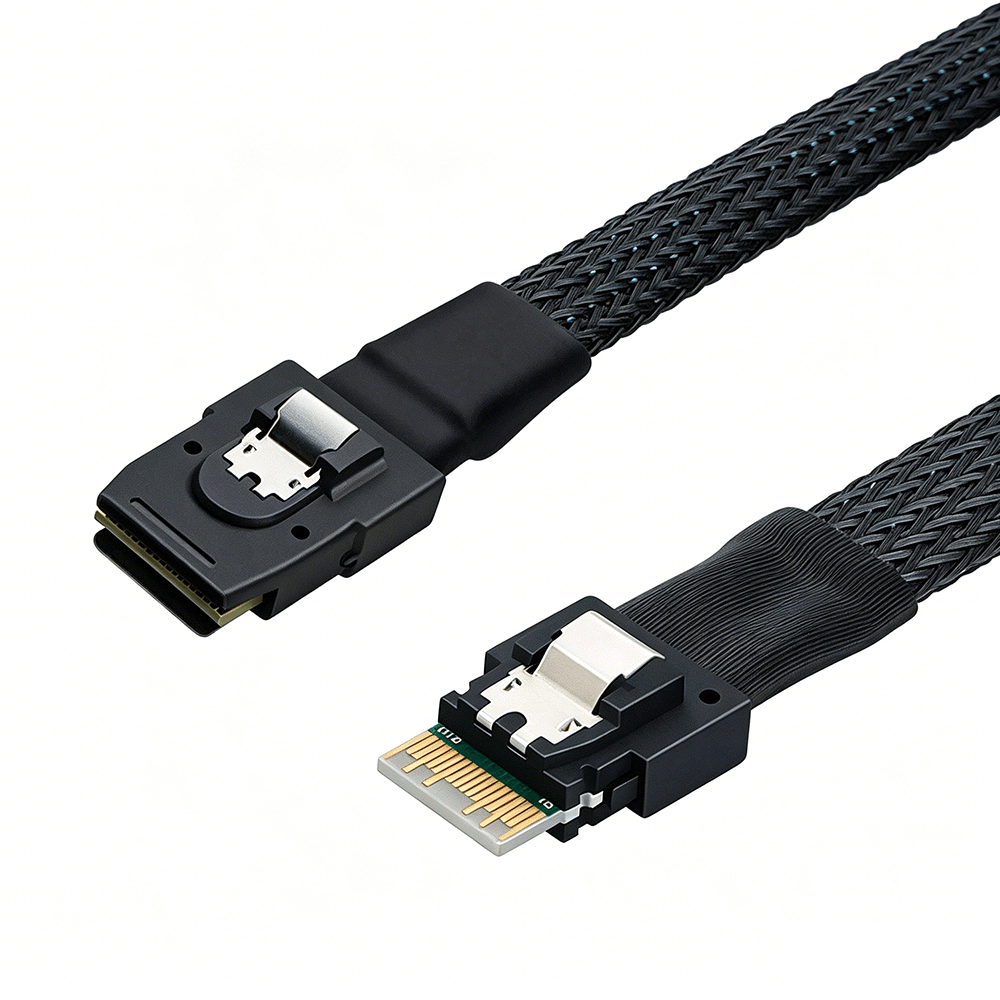  MiniSAS SFF-8087 to SlimSAS SFF-8654 4i Cable 