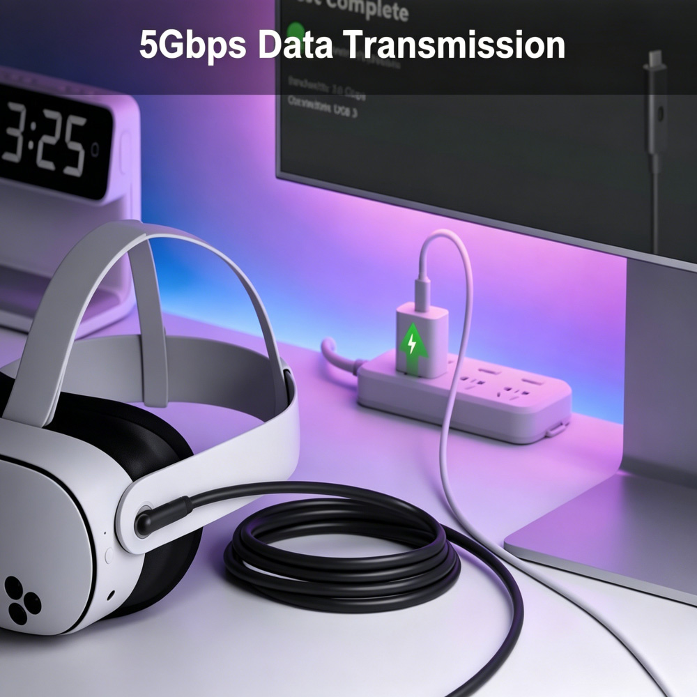 5Gbps Right Angle USB Type-C VR Link cable 300cm 