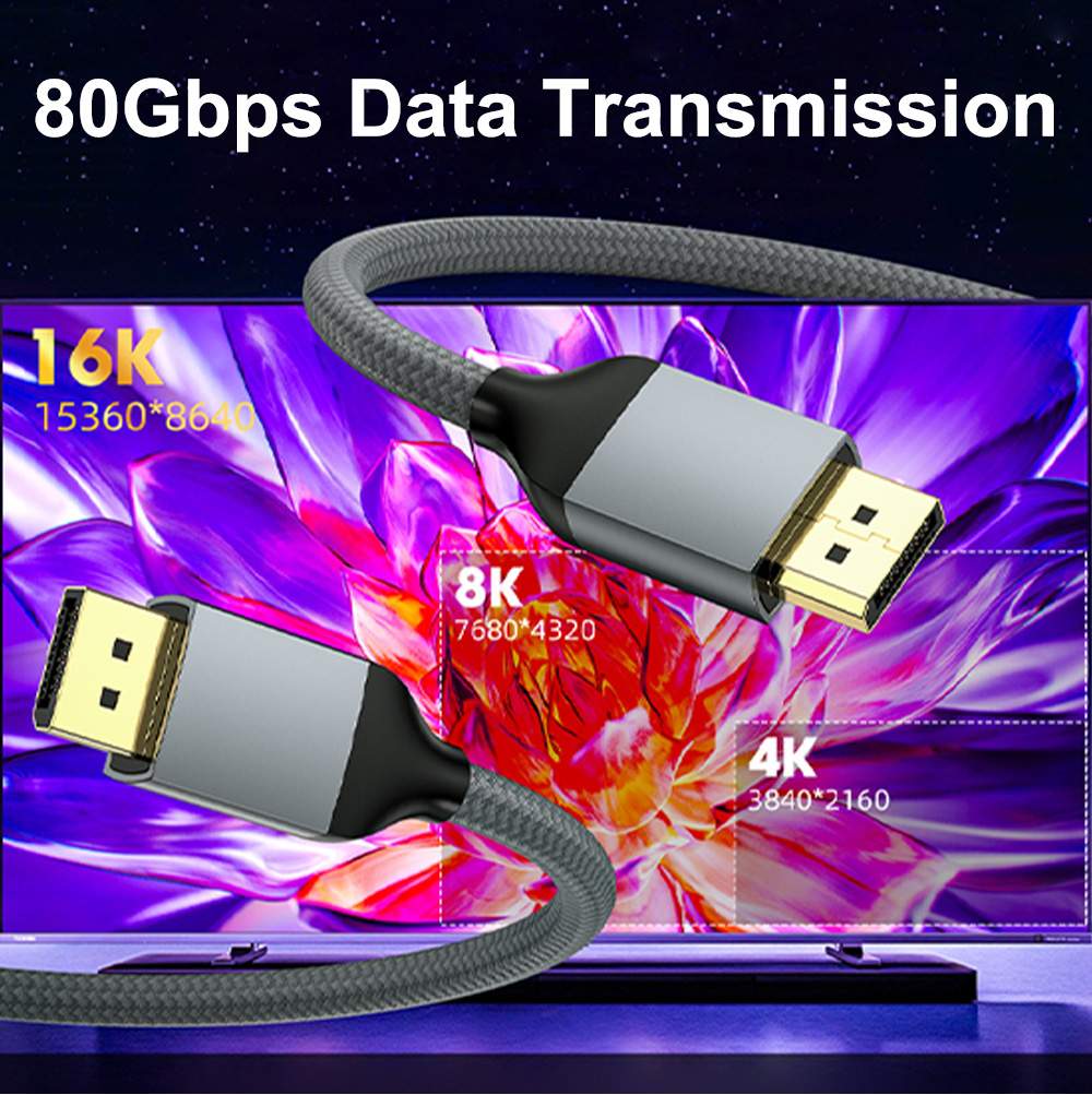 DisplayPort to DP HD Cable 16K 60Hz