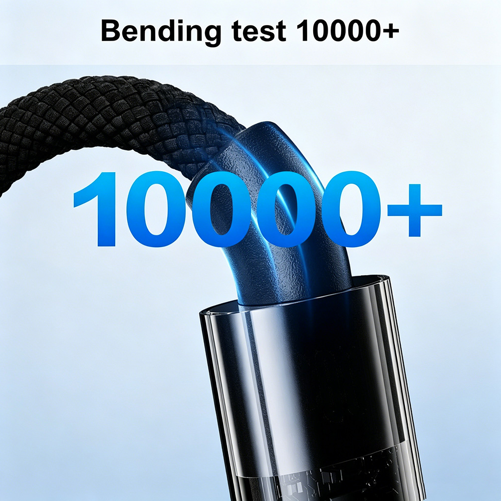 66W USB-A to USB-C Data Cable with LED Display 