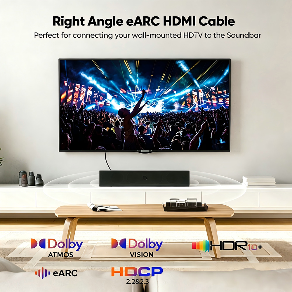 90 Degree 8K Ultra High Speed HDMI 2.1 Cable 