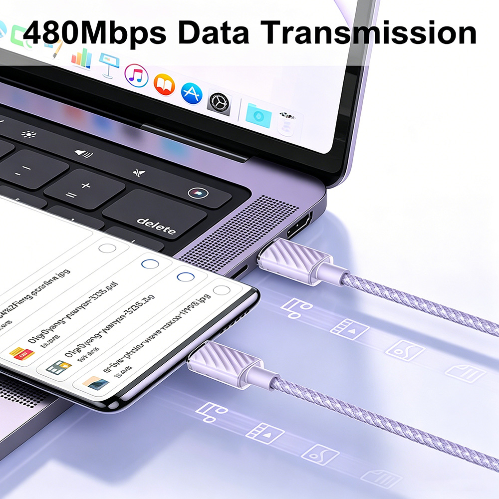 3A PD60W  USB Type C to Type C Cable 