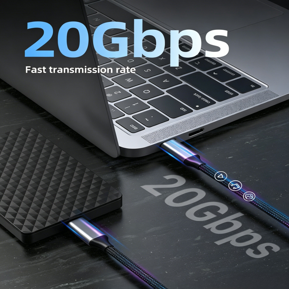 20Gbps USB 3.2 Type-C Cable 4K 60Hz