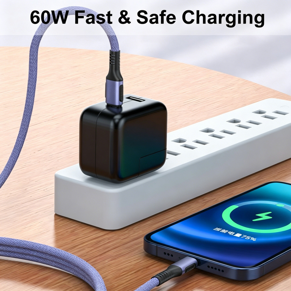 PD 60W USB C to USB C Cable  