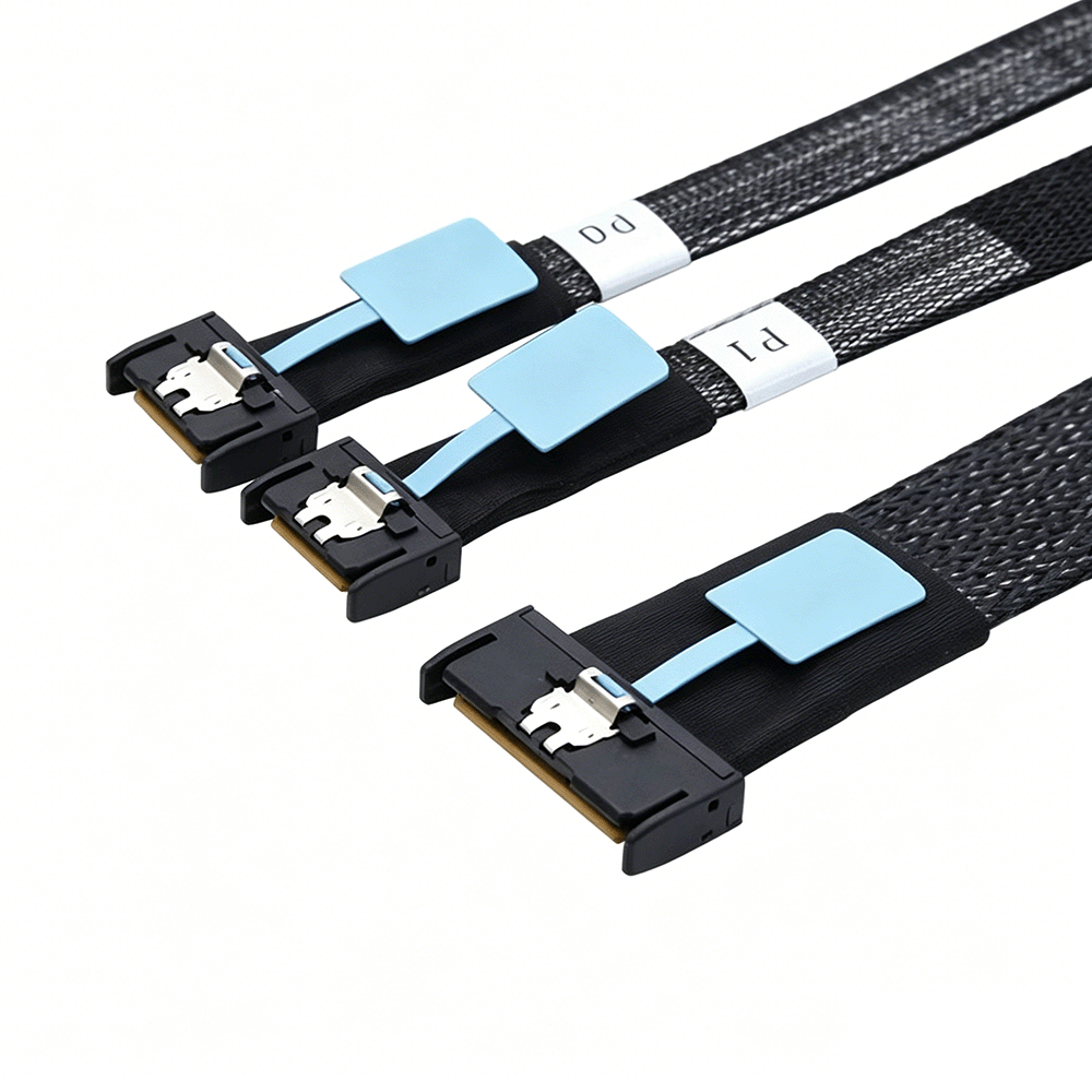 PCIE 5.0 MCIO 8X Straight to 2* MCIO 4X Straight Cable 