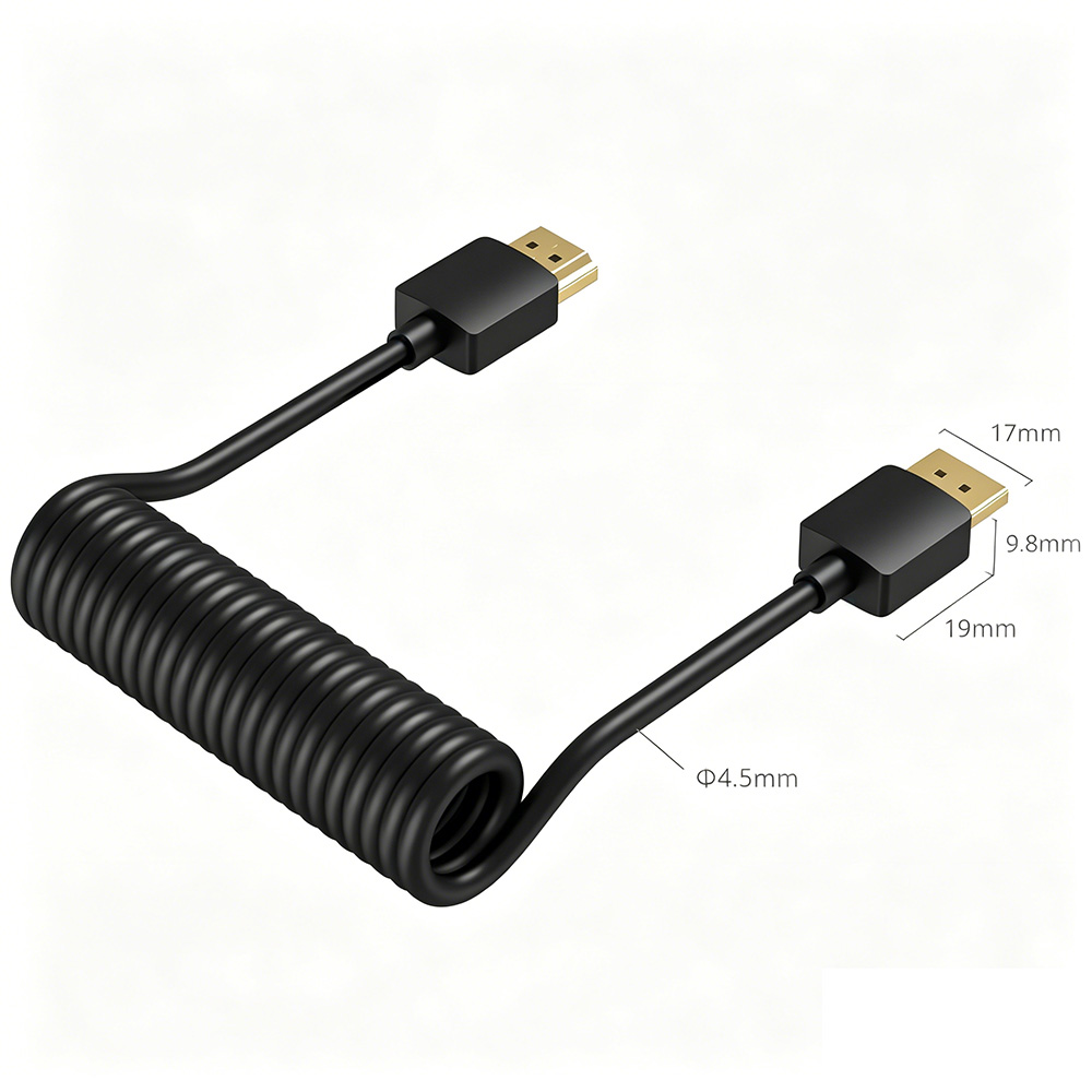 8K 60Hz HDMI 2.1 ultra-thin soft short spring Cable 
