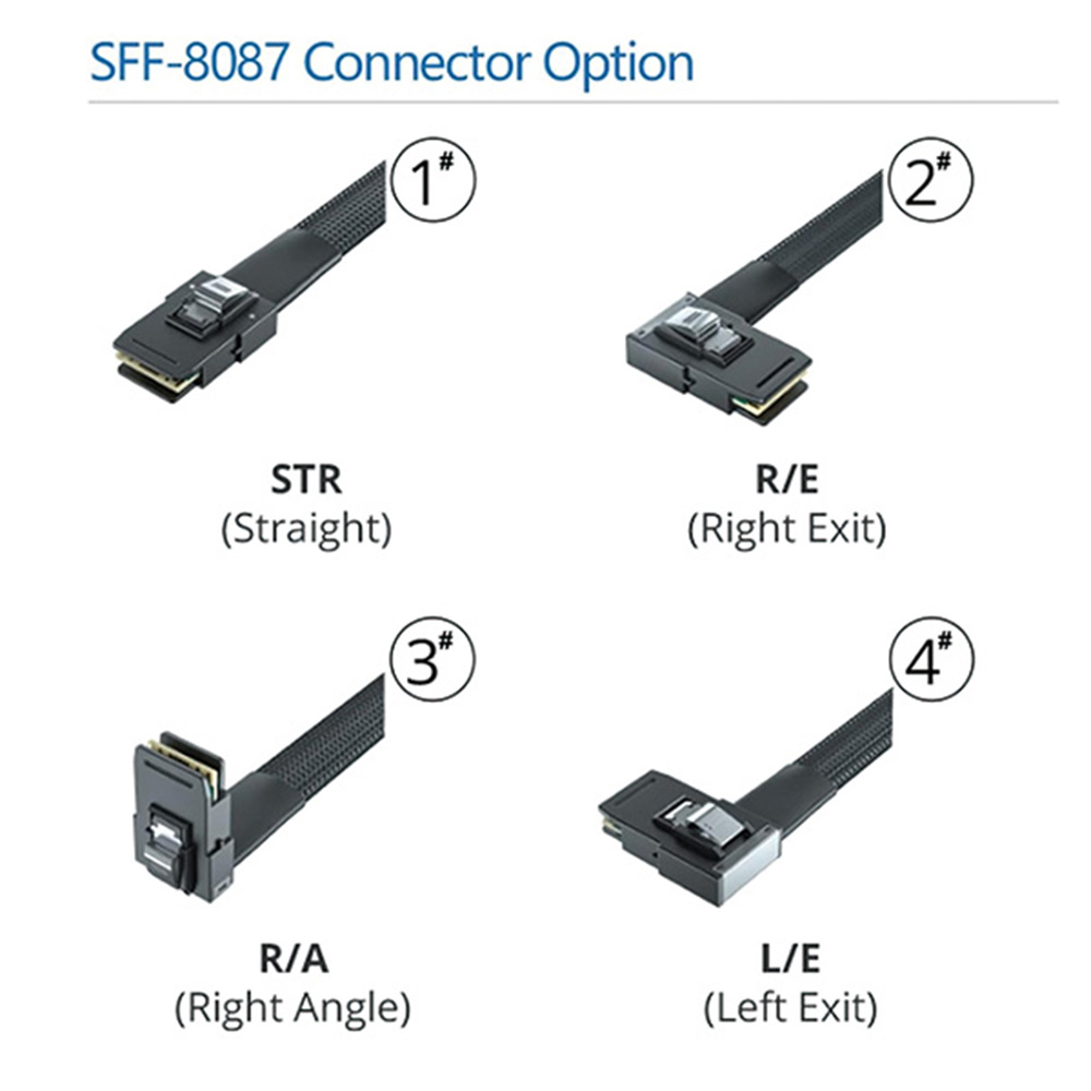Mini SAS SFF-8087 STR to SFF-8087 STR Cable 