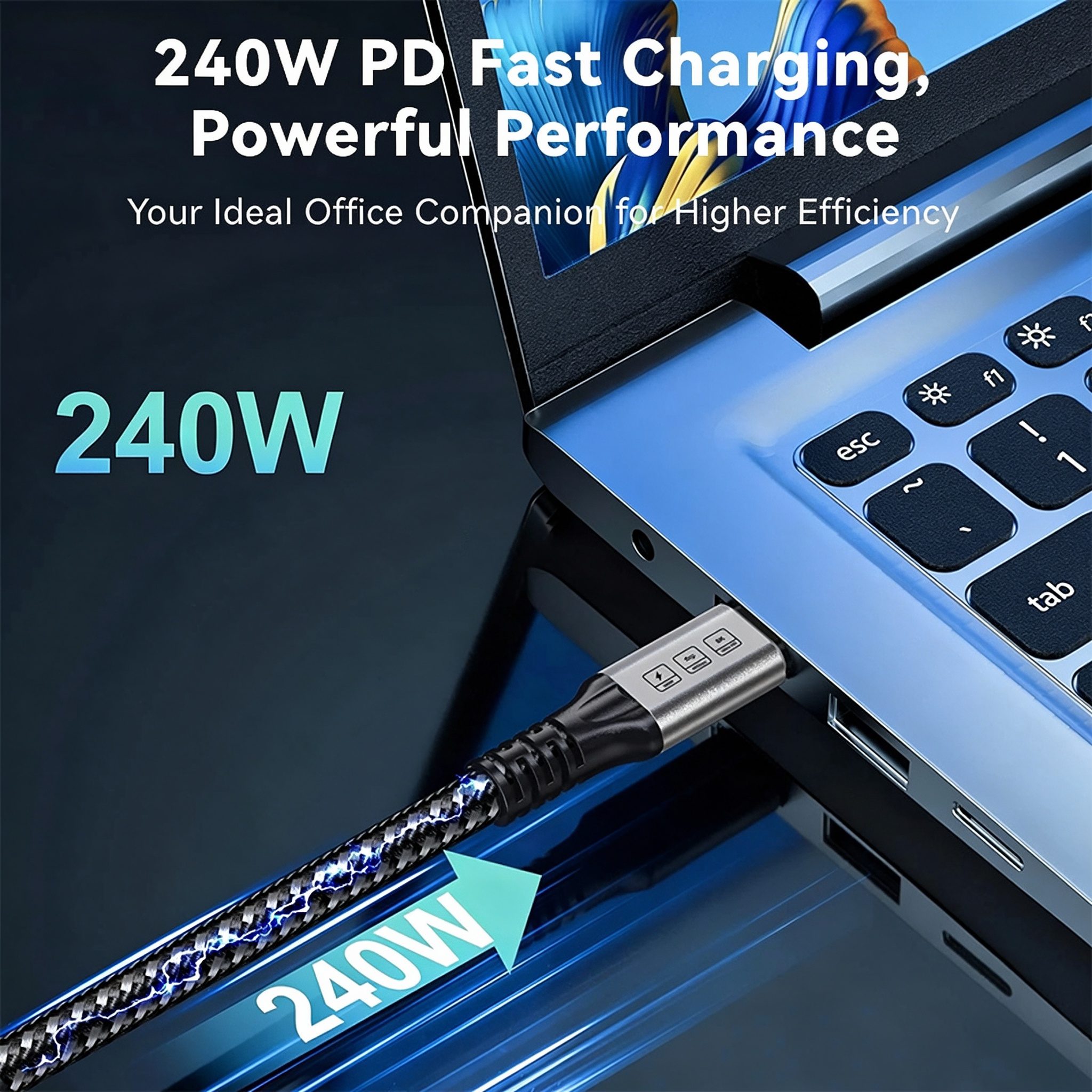 80Gbps USB4 TYPE-C Cable 240W 16K 