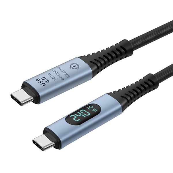Digital display USB4 Type-C Cable 40Gbps
