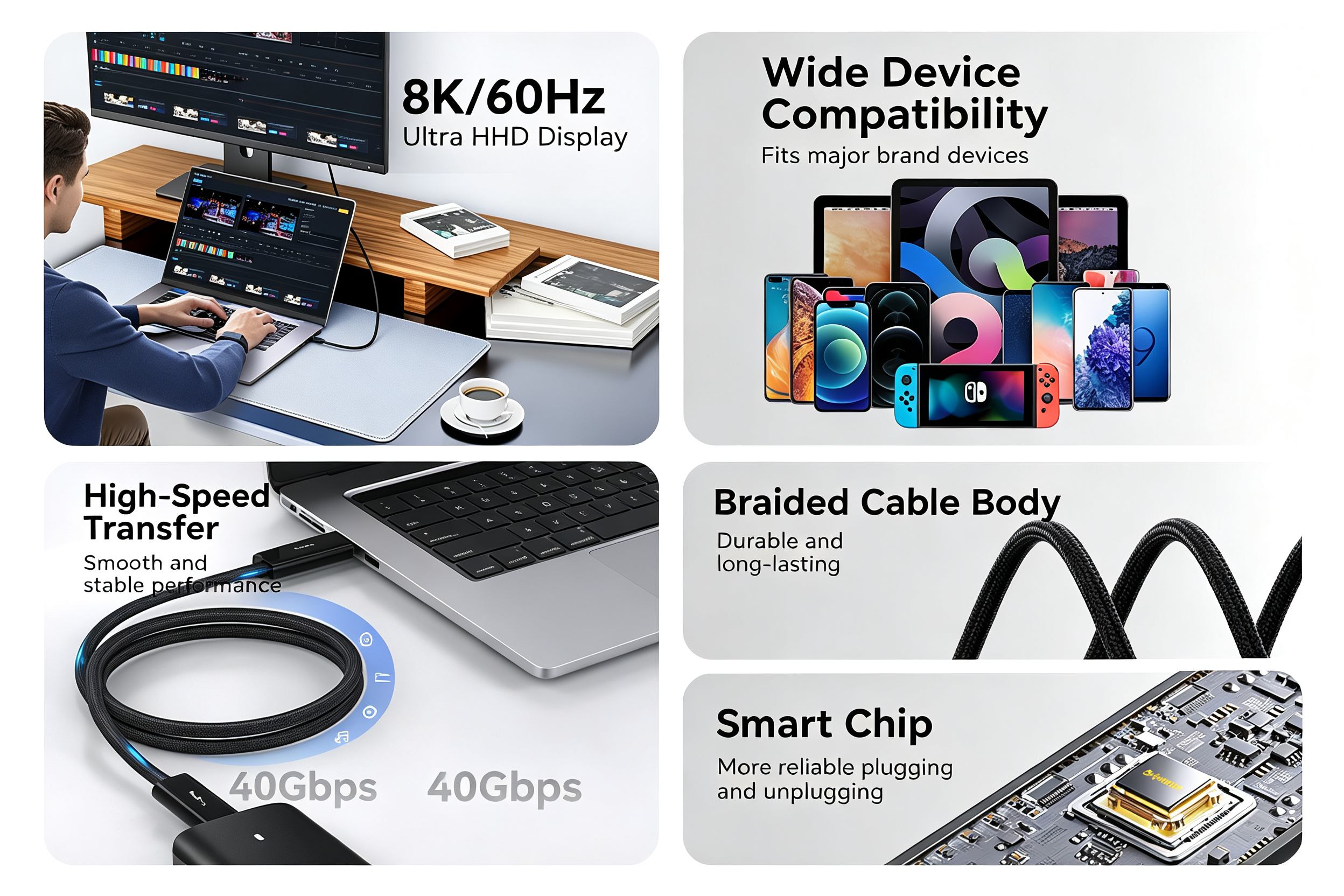 40Gbps Data Transfer&16K@60Hz
