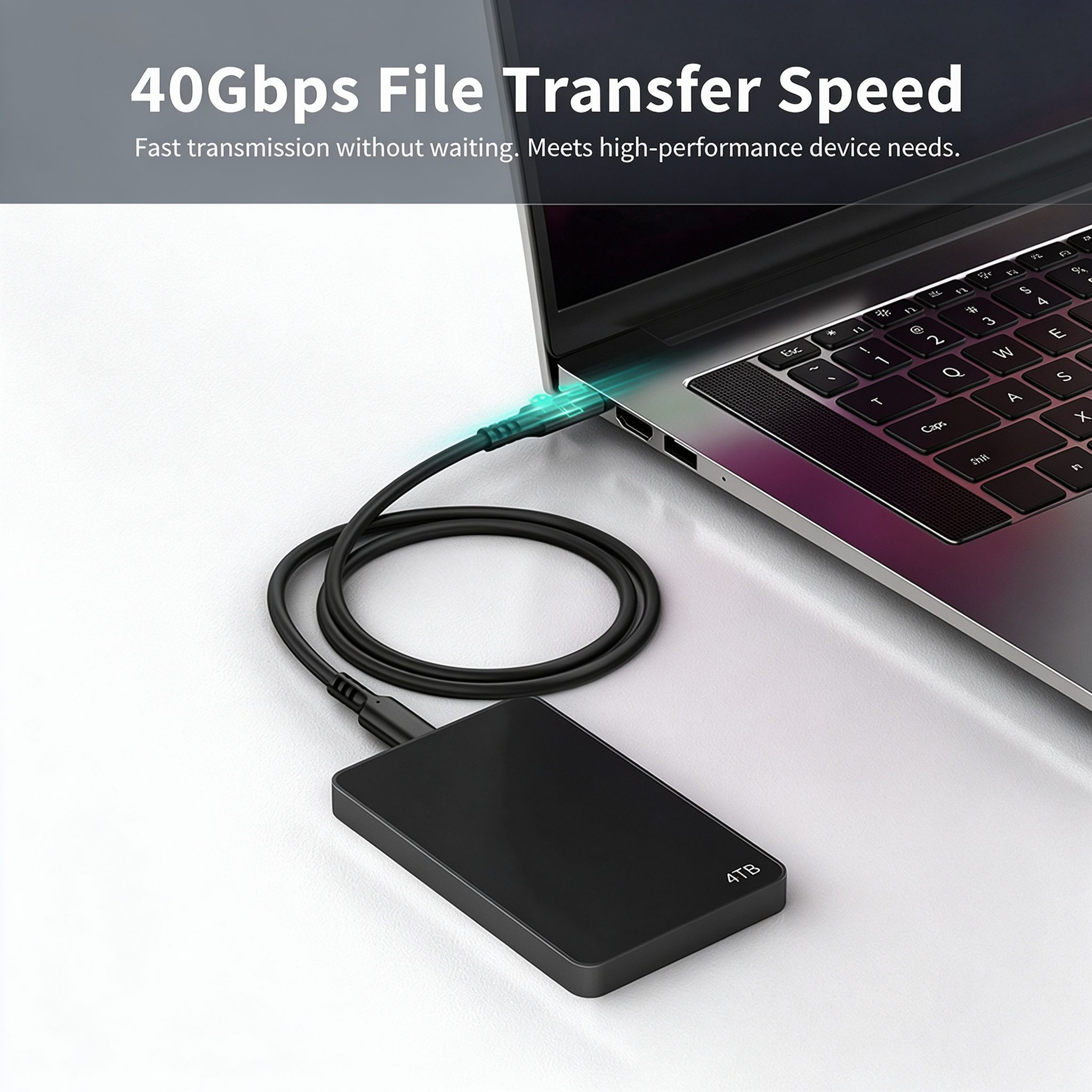 40Gbps TPE USB4 TYPE-C Cable 240W Fast charging 