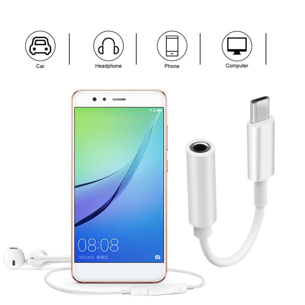 White 12cm USB C To 3.5mm Audio Cable