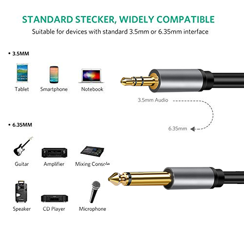 3.5mm To 6.35mm Audio Cable