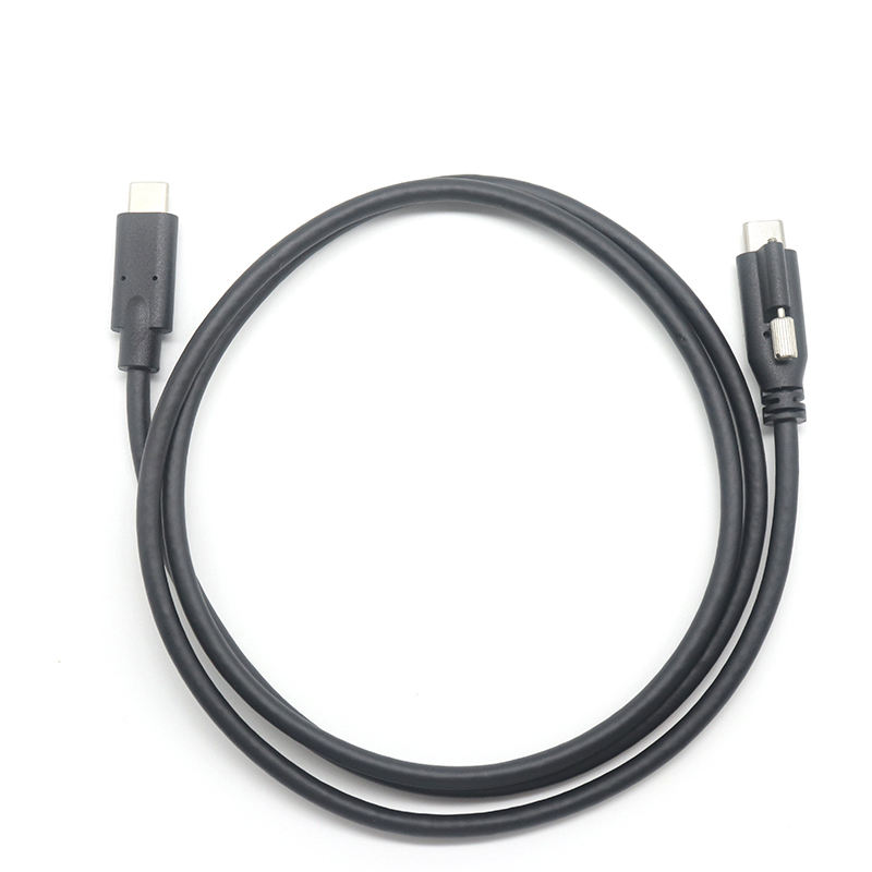 USB 3.1-3.2 Gan 2 C To C Single Screw Locking Cable
