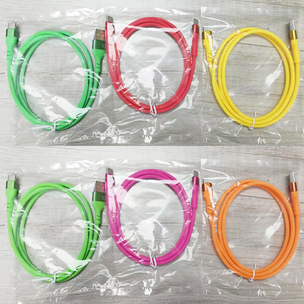 1M Silicone Aluminum Shell 100W USB C Cable Pink White Green Blue  Black