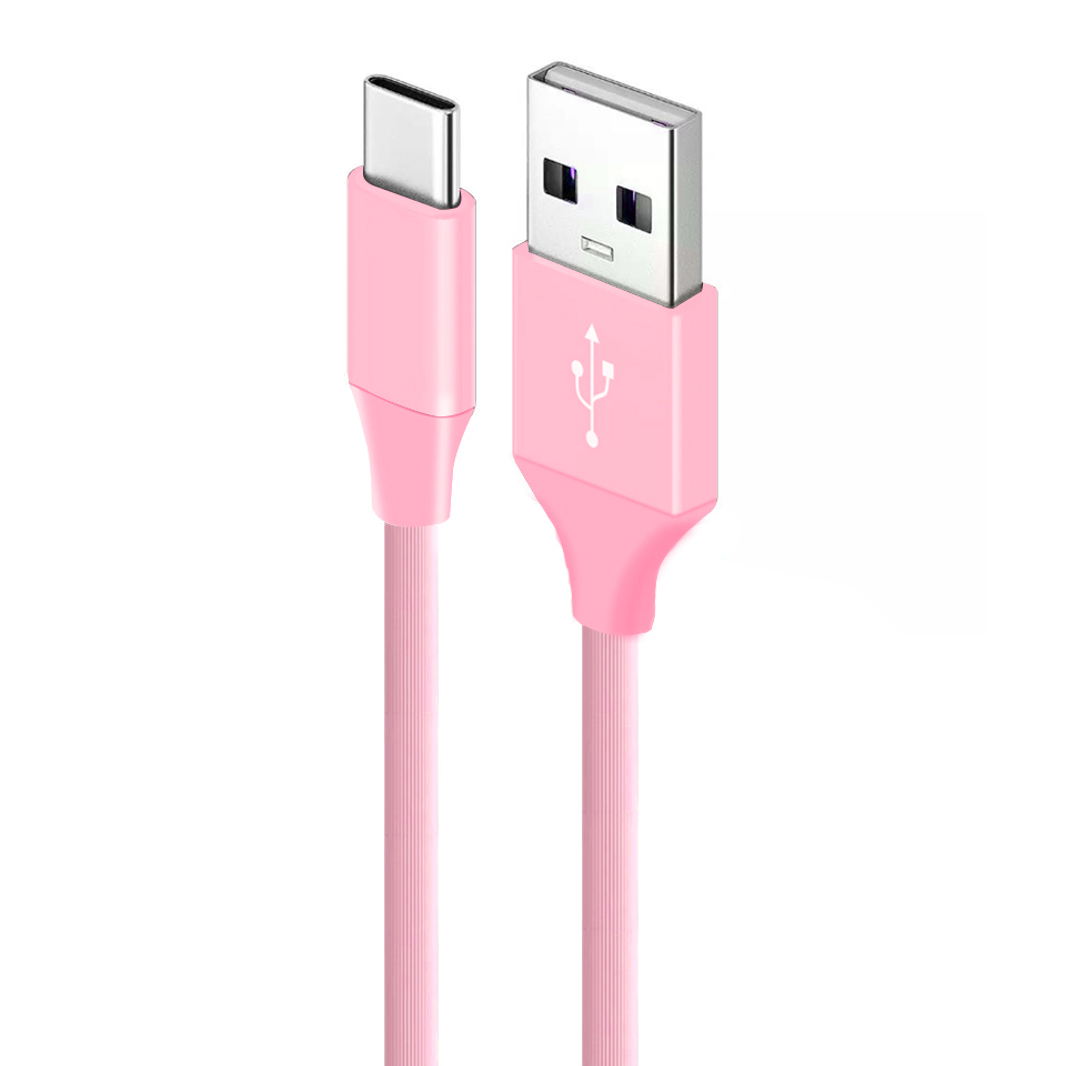 White Green Pink Blue 3A USB USB A TO Type C Cable