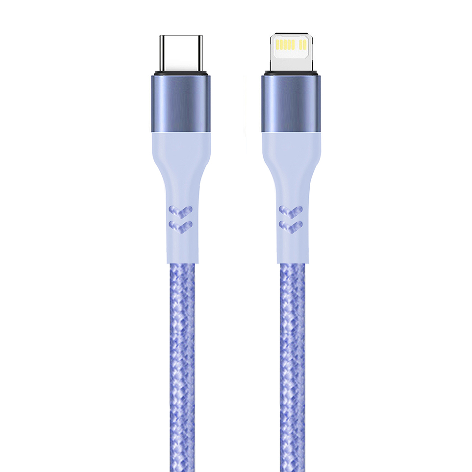 PD20W Aluminum Shell Nylon Braided USB C TO Lighnting Cable For Iphone
